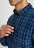 Lee Button Down Shirt Blue Check