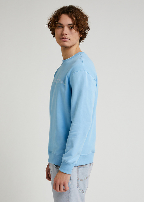 Lee Seasonal Logo Sweatshirt Shasta Blue - LL23FWA32