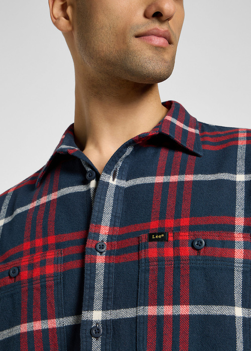 Lee Worker Shirt 20 Rivet Navy Check - 112355647