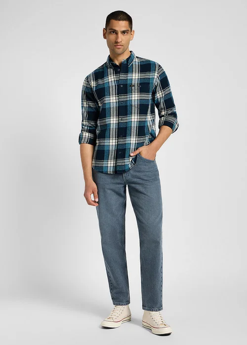 Lee Riveted Shirt Inky Blue Check