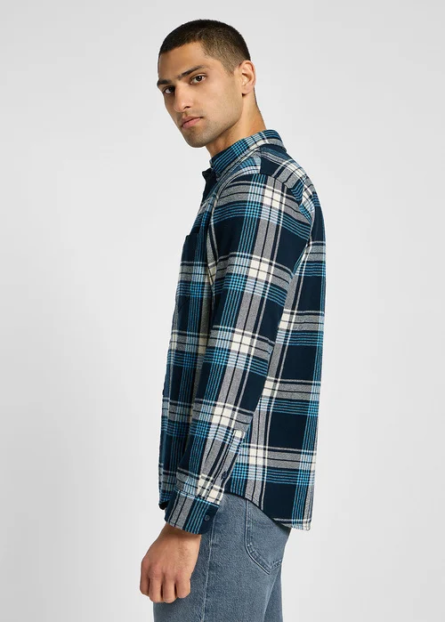Lee Riveted Shirt Inky Blue Check