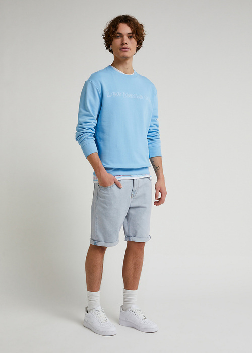 Lee Seasonal Logo Sweatshirt Shasta Blue - LL23FWA32