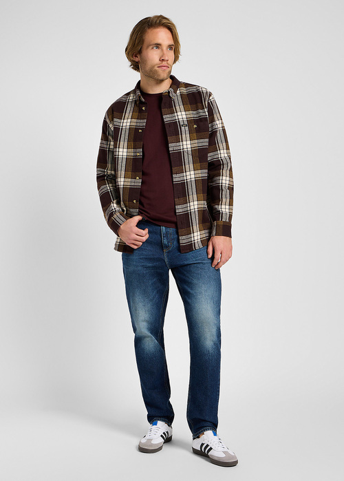 Lee Riveted Shirt Beet Check - 112355758