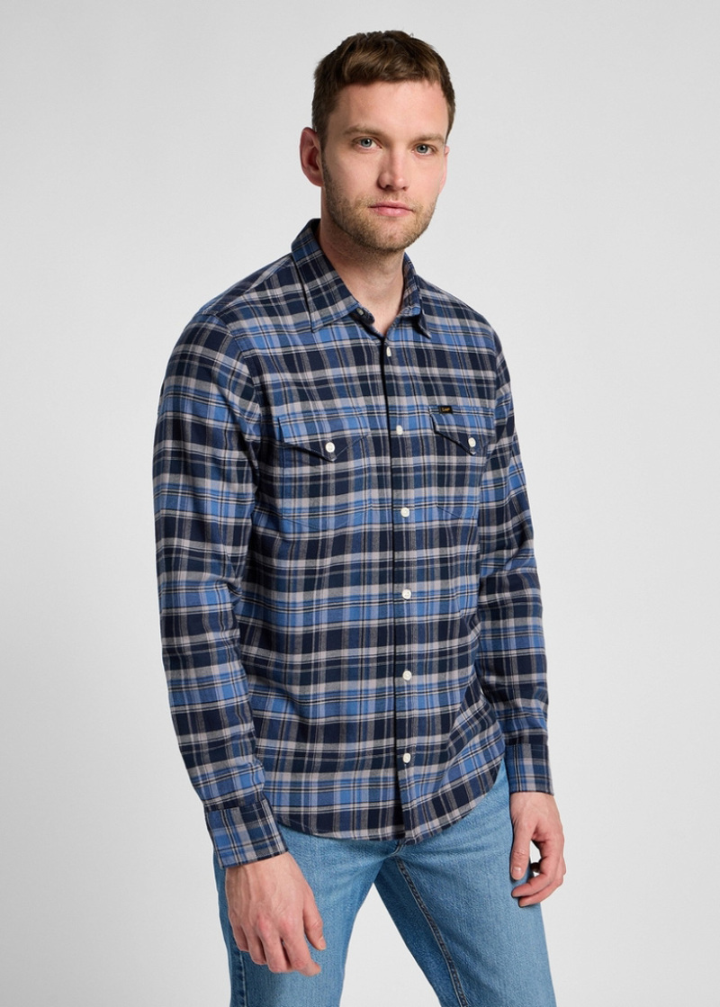 Lee Regular Shirt Navy - 112355697