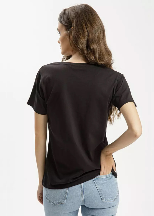 Cross Jeans T Shirt C Neck Crs Black 020 - 56145-020