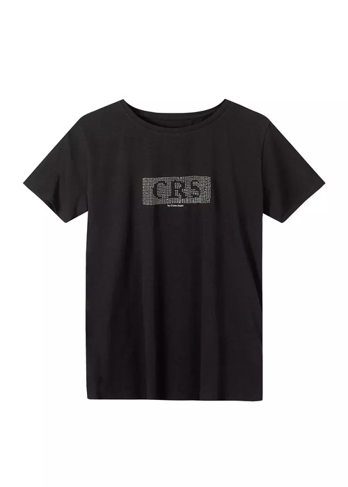 Cross Jeans T Shirt C Neck Crs Black 020 - 56145-020