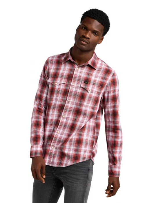 Lee Clean Western Shirt Garnet Check