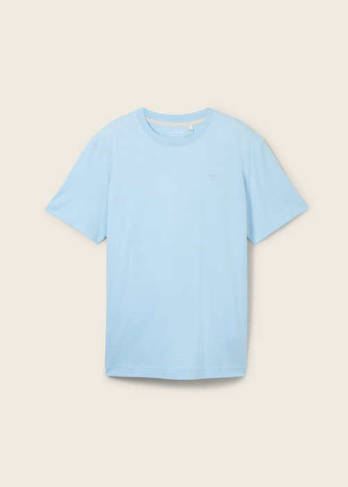 Tom Tailor Tshirt C Neck Sky Blue Melange - 1044016-36812