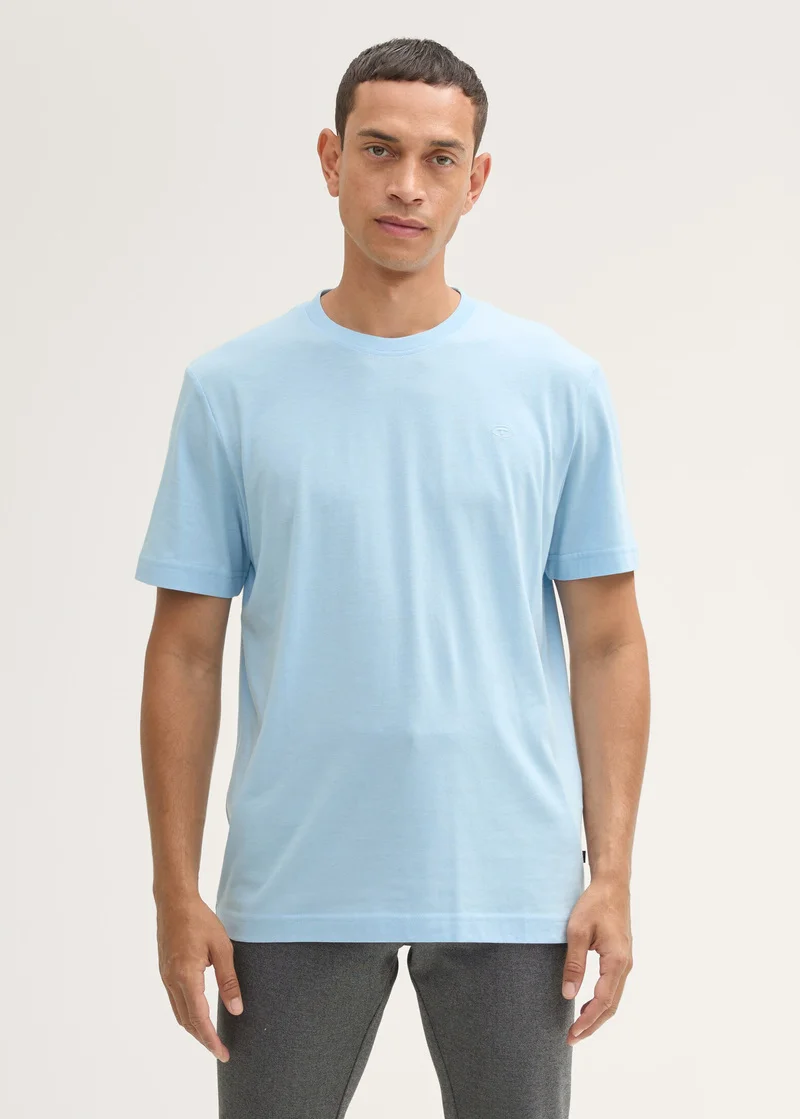 Tom Tailor Tshirt C Neck Sky Blue Melange