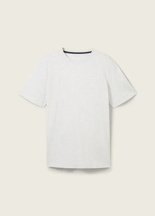 Tom Tailor Tshirt C Neck Offwhite Melange