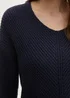 Tom Tailor Knitted Pullover With A V Neckline Sky Captain Blue