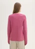 Tom Tailor Knitted Pullover With A V Neckline Pink Velvet Melange
