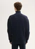 Tom Tailor Troyer Knitted Sweater With Texture Navy Colorful Neps