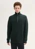Tom Tailor Troyer Knitted Sweater With Texture Green Colorful Neps