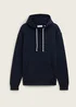 Denim Tom Tailor Hoodie With Logo Embroidery Sky Captain Blue