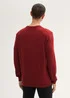 Tom Tailor Knit Sweater In Recycled Cashmere Burgundy Dark Red Melange