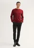 Tom Tailor Knit Sweater In Recycled Cashmere Burgundy Dark Red Melange