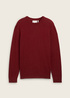 Tom Tailor Knit Sweater In Recycled Cashmere Burgundy Dark Red Melange - 1043266-35676