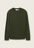 Tom Tailor Knit Sweater In Recycled Cashmere Rosin Green Melange