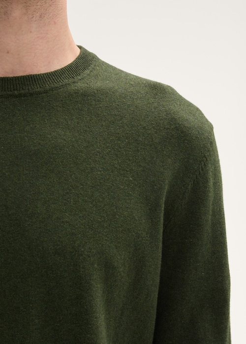 Tom Tailor Knit Sweater In Recycled Cashmere Rosin Green Melange - 1043266-36230