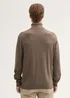 Tom Tailor Turtleneck Cashmere Sweater Wood Brown Melange