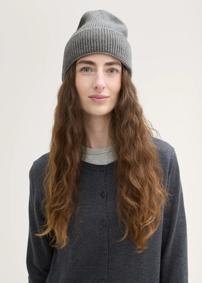 Tom Tailor Winter Cap Medium Silver Grey Melange