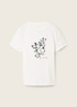 Tom Tailor Printed T Shirt With Organic Cotton Soft Ecru - 1043104-22499