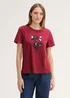Tom Tailor Printed T Shirt With Organic Cotton Deep Red