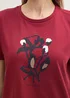 Tom Tailor Printed T Shirt With Organic Cotton Deep Red