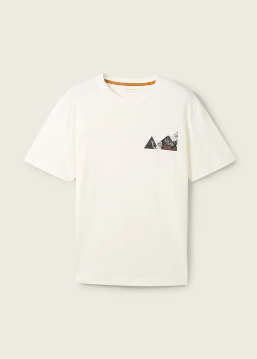 Tom Tailor T Shirt With A Photo Print Off White