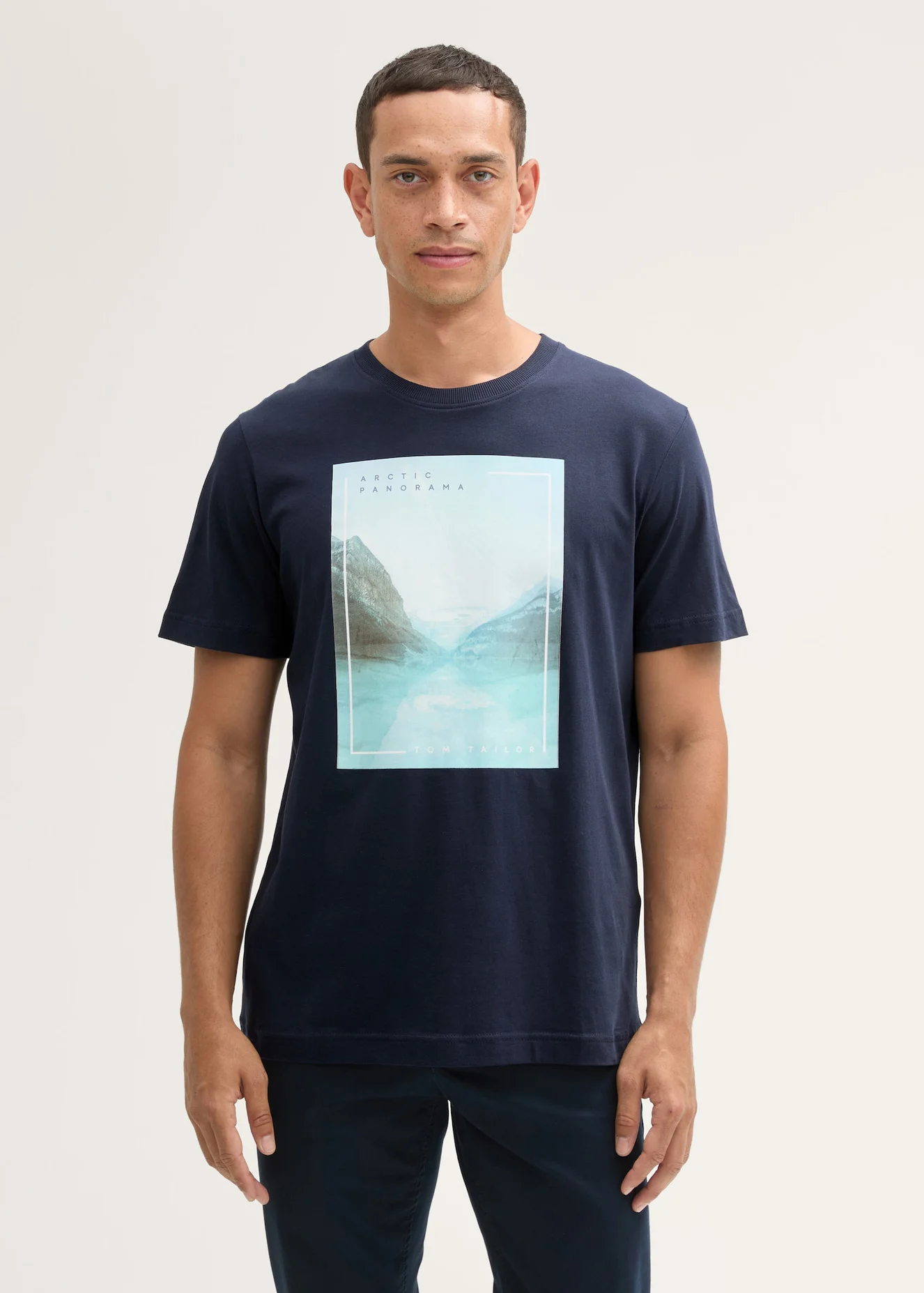 Tom Tailor T Shirt With A Photo Print Sky Captain Blue