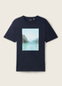 Tom Tailor T Shirt With A Photo Print Sky Captain Blue - 1043994-10668