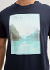 Tom Tailor T Shirt With A Photo Print Sky Captain Blue - 1043994-10668