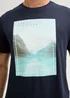 Tom Tailor T Shirt With A Photo Print Sky Captain Blue