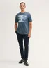 Tom Tailor T Shirt With A Photo Print Stormy Blue