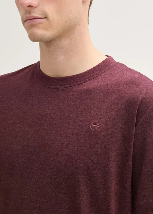 Tom Tailor C Neck T Shirt Gipsy Purple Melange