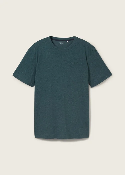 Tom Tailor C Neck T Shirt Deep Green Lake Melange