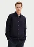 Tom Tailor Shirt With A Mlange Look Knitted Navy Melange