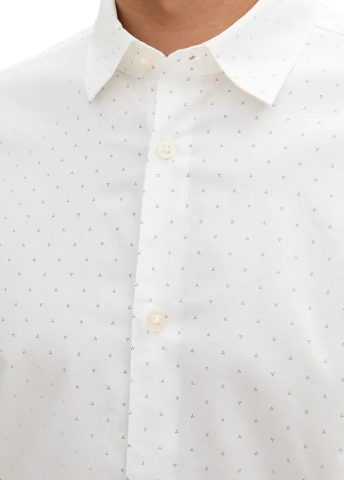 Tom Tailor Stretch Shirt White Dot Design