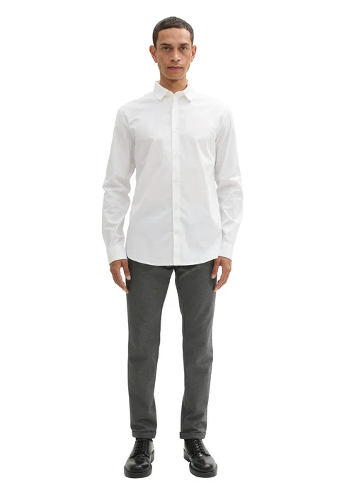 Tom Tailor Stretch Shirt White Dot Design