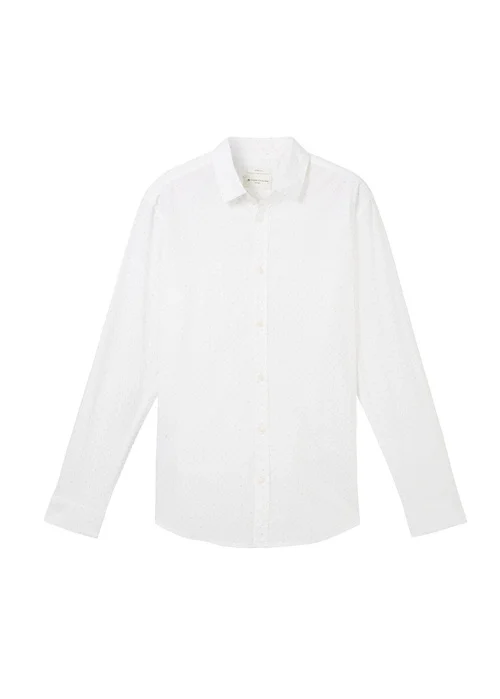 Tom Tailor Stretch Shirt White Dot Design
