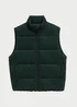 Tom Tailor Puffer Vest With A Corduroy Look Dark Gable Green