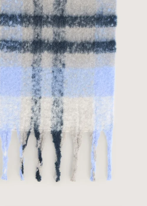 Tom Tailor Soft Scarf With A Check Pattern Winterly Blue Check