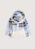 Tom Tailor Soft Scarf With A Check Pattern Winterly Blue Check