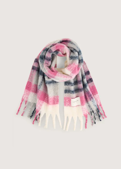 Tom Tailor Soft Scarf With A Check Pattern Winterly Berry Check