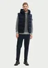 Tom Tailor Puffer Gilet With A Removable Hood Sky Captain Blue
