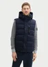 Tom Tailor Puffer Gilet With A Removable Hood Sky Captain Blue