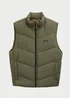 Tom Tailor Puffer Vest With A Logo Urban Olive Green