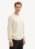 Tom Tailor Knit Sweater In Recycled Cashmere Sand White Melange - 1043266-36305