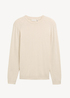 Tom Tailor Knit Sweater In Recycled Cashmere Sand White Melange - 1043266-36305